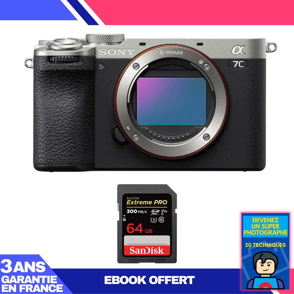 Boitier Sony A7C II + 1 SanDisk Extreme PRO UHS II SDXC 300 MB/ + Ebook 'Devenez Un Super Photographe - vue 8