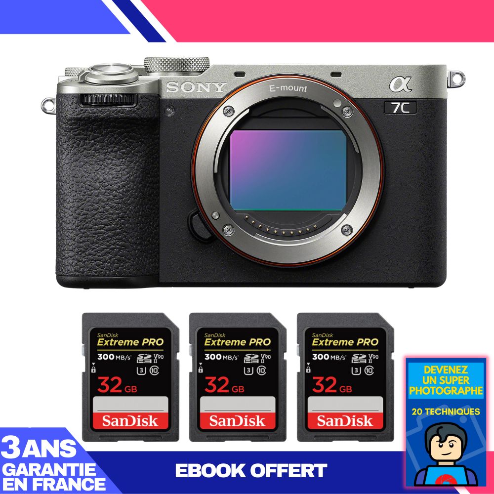 Boitier Sony A7C II + 3 SanDisk Extreme PRO UHS II SDXC 300 MB/ + Ebook 'Devenez Un Super Photographe - vue 6
