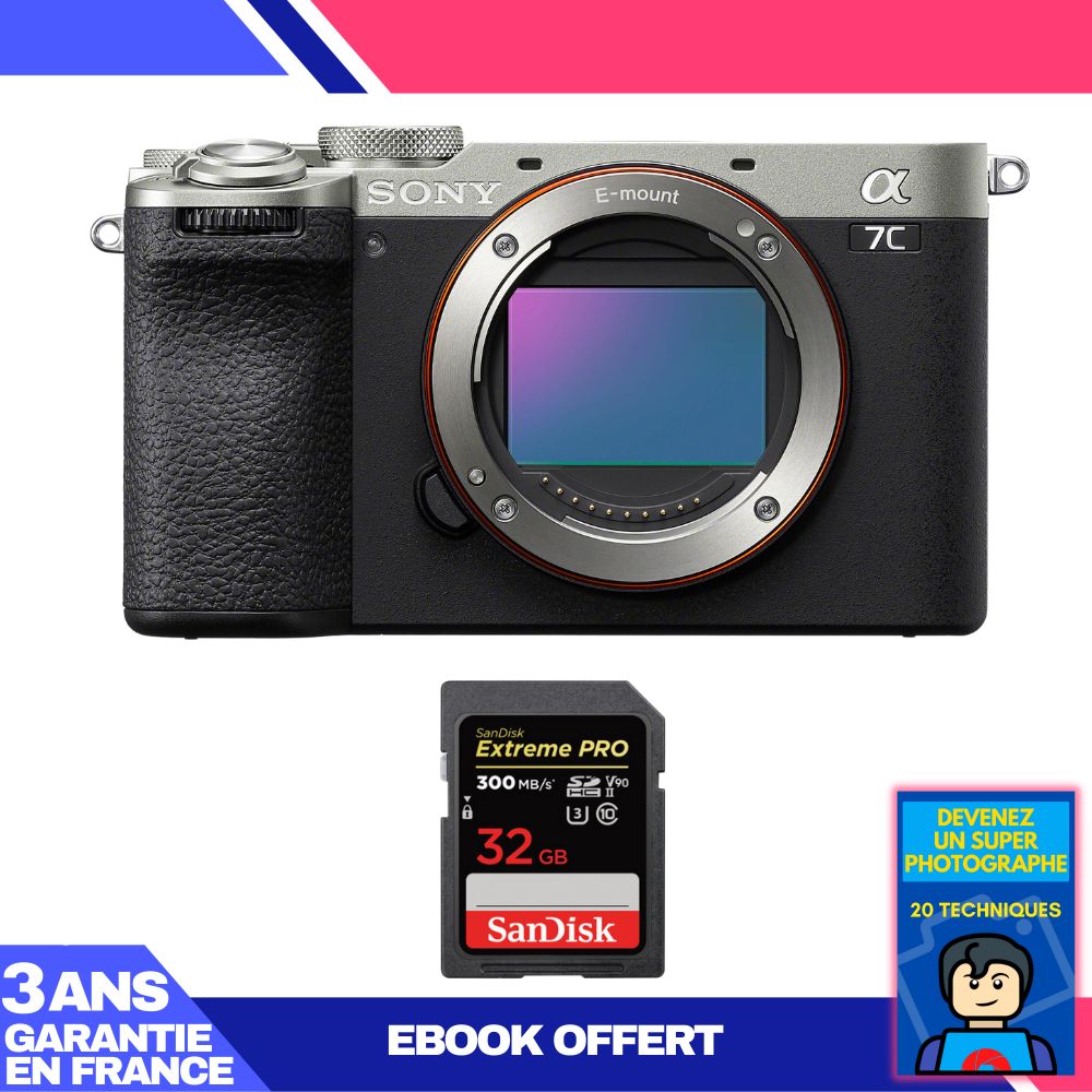 Boitier Sony A7C II + 1 SanDisk Extreme PRO UHS II SDXC 300 MB/ + Ebook 'Devenez Un Super Photographe - vue 4