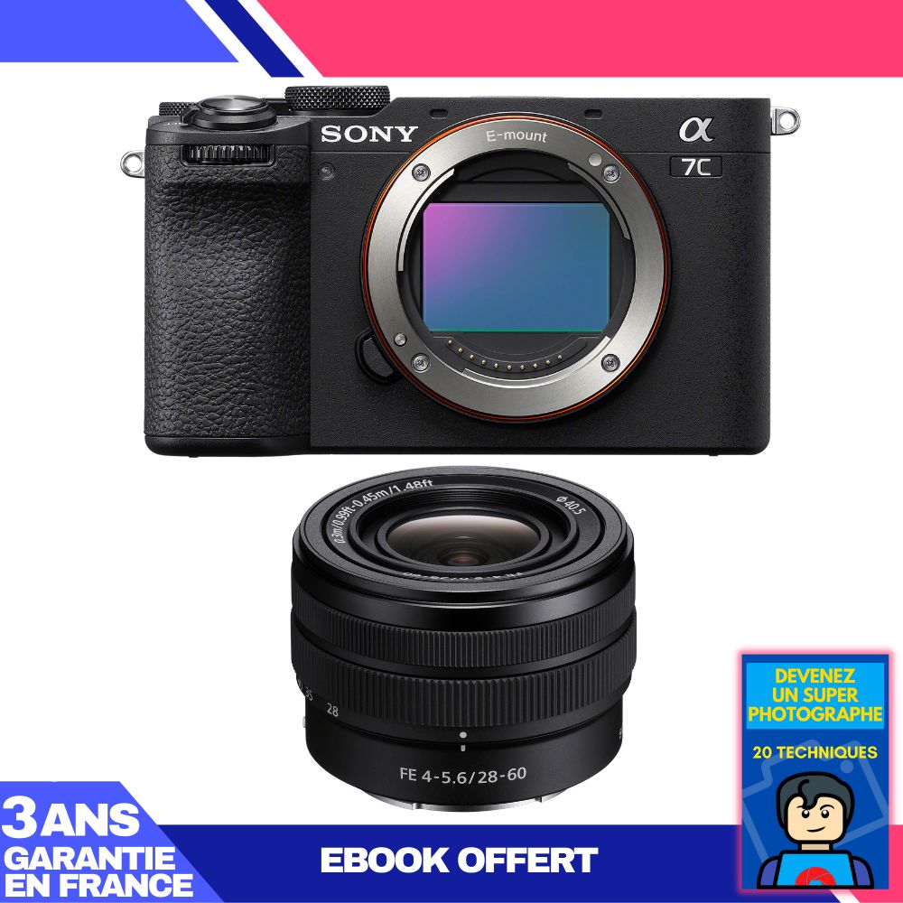 Boitier Sony A7C II + FE 28 60mm f4 5.6 + Ebook 'Devenez Un Super Photographe - vue 2