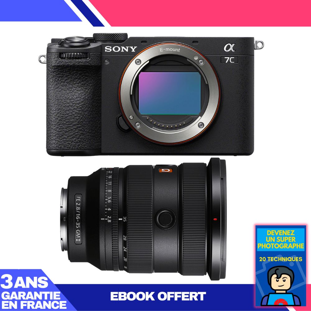 Boitier Sony A7C II + FE 16 35mm f2.8 GM II + Ebook 'Devenez Un Super Photographe - vue 2
