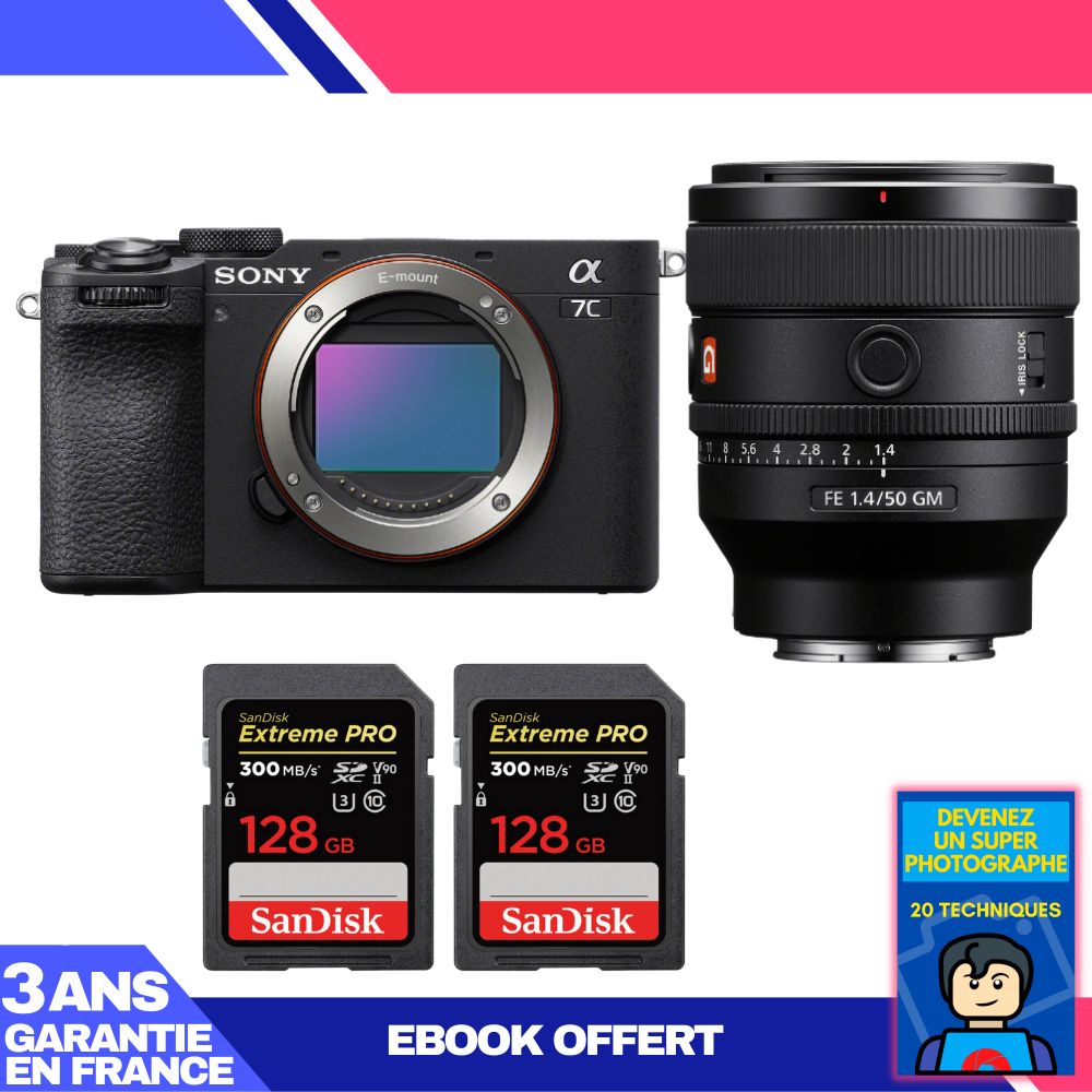 Boitier Sony A7C II + FE 50mm f1.4 GM + 2 SanDisk Extreme PRO UHS II SDXC 300 MB/ + Ebook 'Devenez Un Super Photographe - vue 8