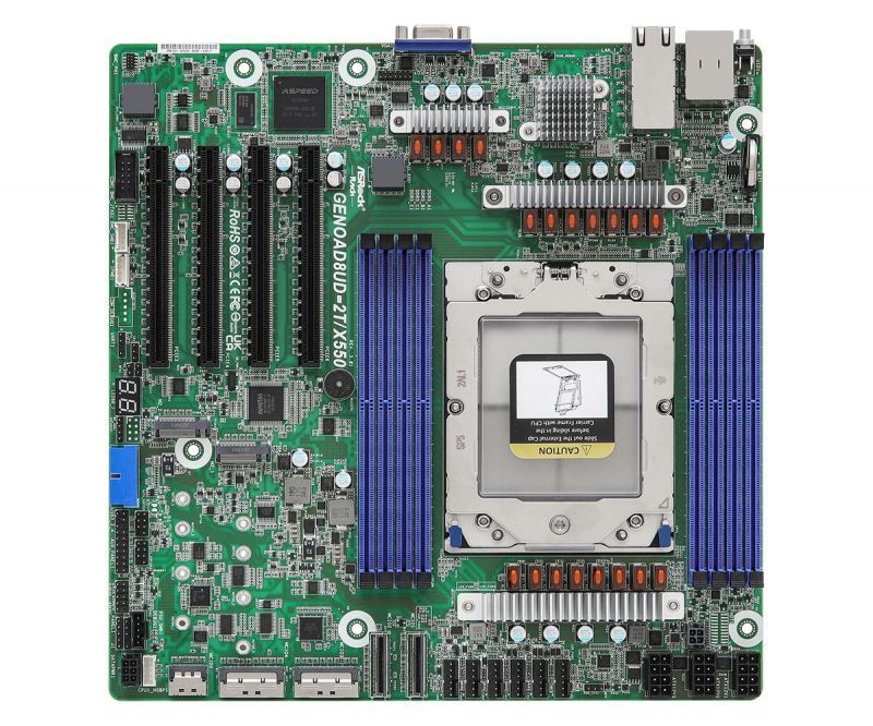 Asrock GENOAD8UD 2TX550 carte mère Socket SP5 micro ATX Neuf - vue 4