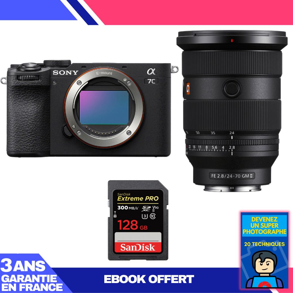 Boitier Sony A7C II + FE 24 70mm f2.8 GM II + 1 SanDisk Extreme PRO UHS II SDXC 300 MB/ + Ebook 'Devenez Un Super Photographe - vue 7