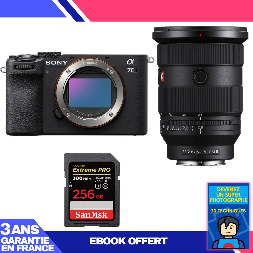 Boitier Sony A7C II + FE 24 70mm f2.8 GM II + 1 SanDisk Extreme PRO UHS II SDXC 300 MB/ + Ebook 'Devenez Un Super Photographe - vue 6