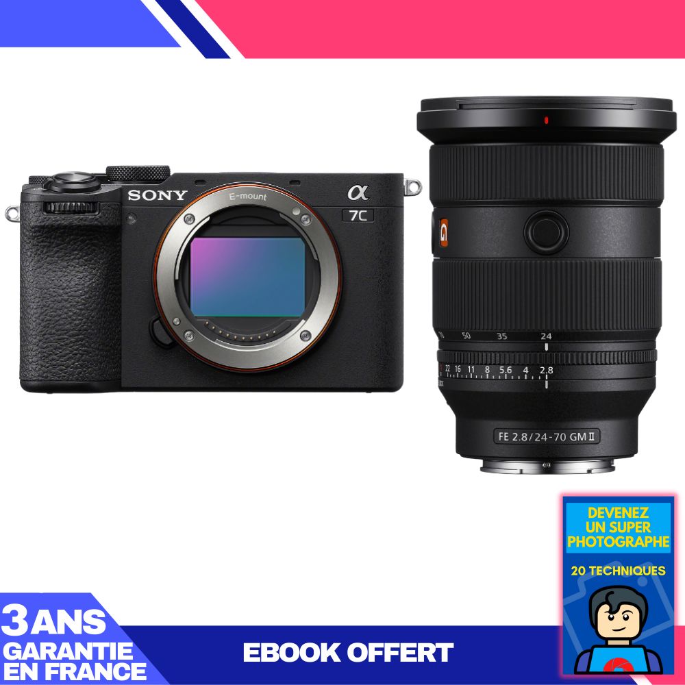Boitier Sony A7C II + FE 24 70mm f2.8 GM II + Ebook 'Devenez Un Super Photographe - vue 2