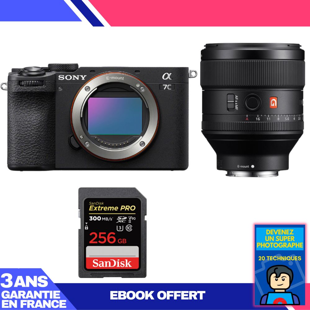 Boitier Sony A7C II + FE 85mm f1.4 GM + 1 SanDisk Extreme PRO UHS II SDXC 300 MB/ + Ebook 'Devenez Un Super Photographe - vue 7