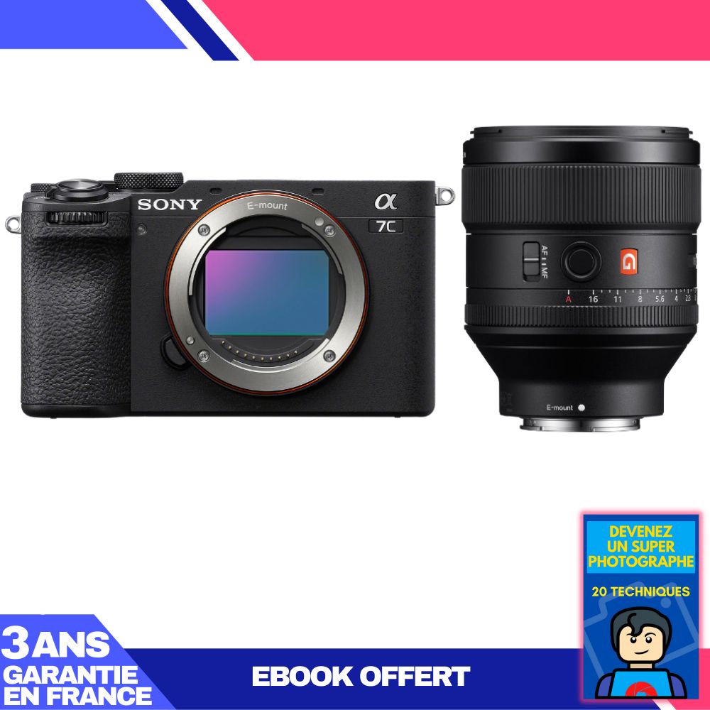 Boitier Sony A7C II + FE 85mm f1.4 GM + Ebook 'Devenez Un Super Photographe - vue 2