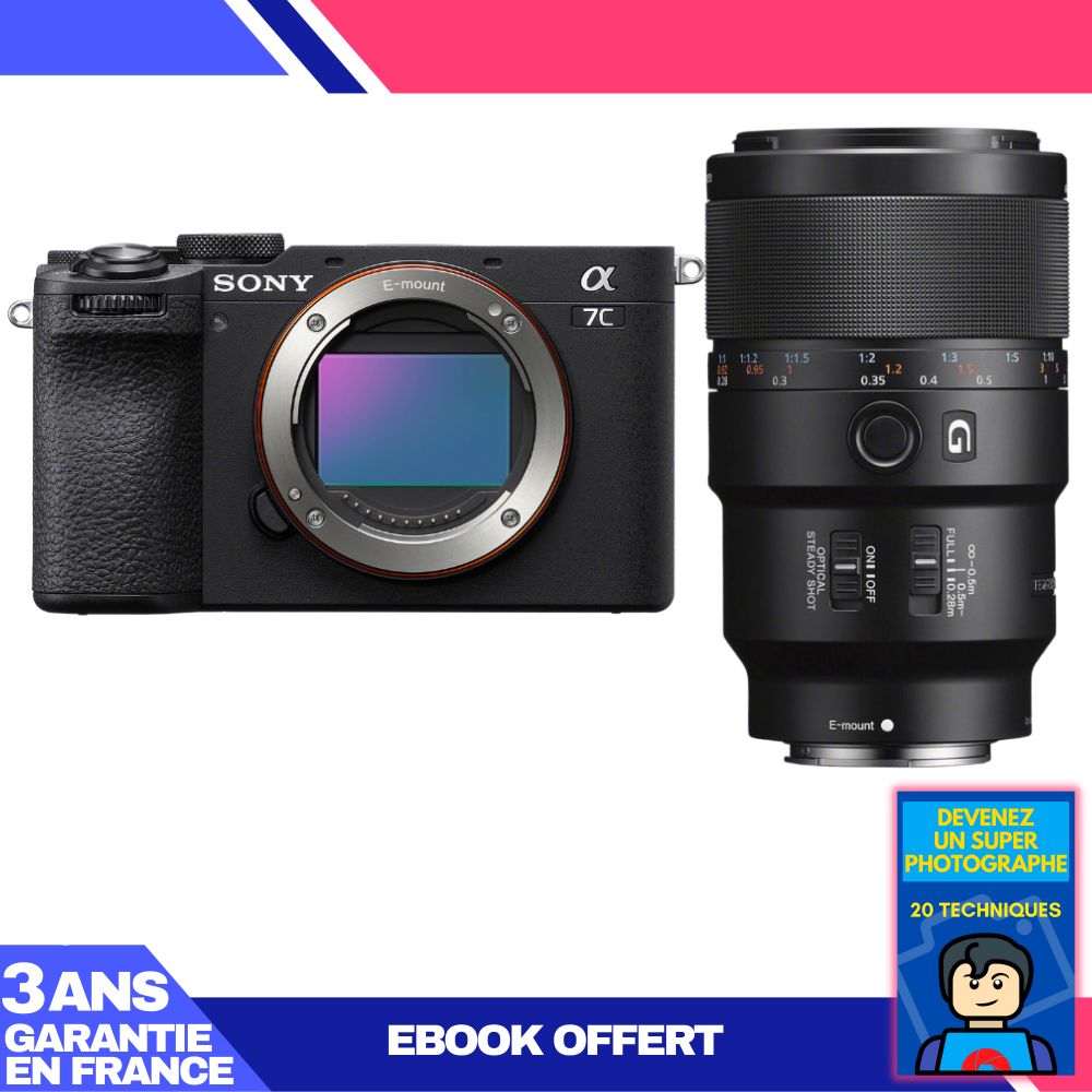 Boitier Sony A7C II + FE 90mm f2.8 Macro G OSS + Ebook 'Devenez Un Super Photographe - vue 2