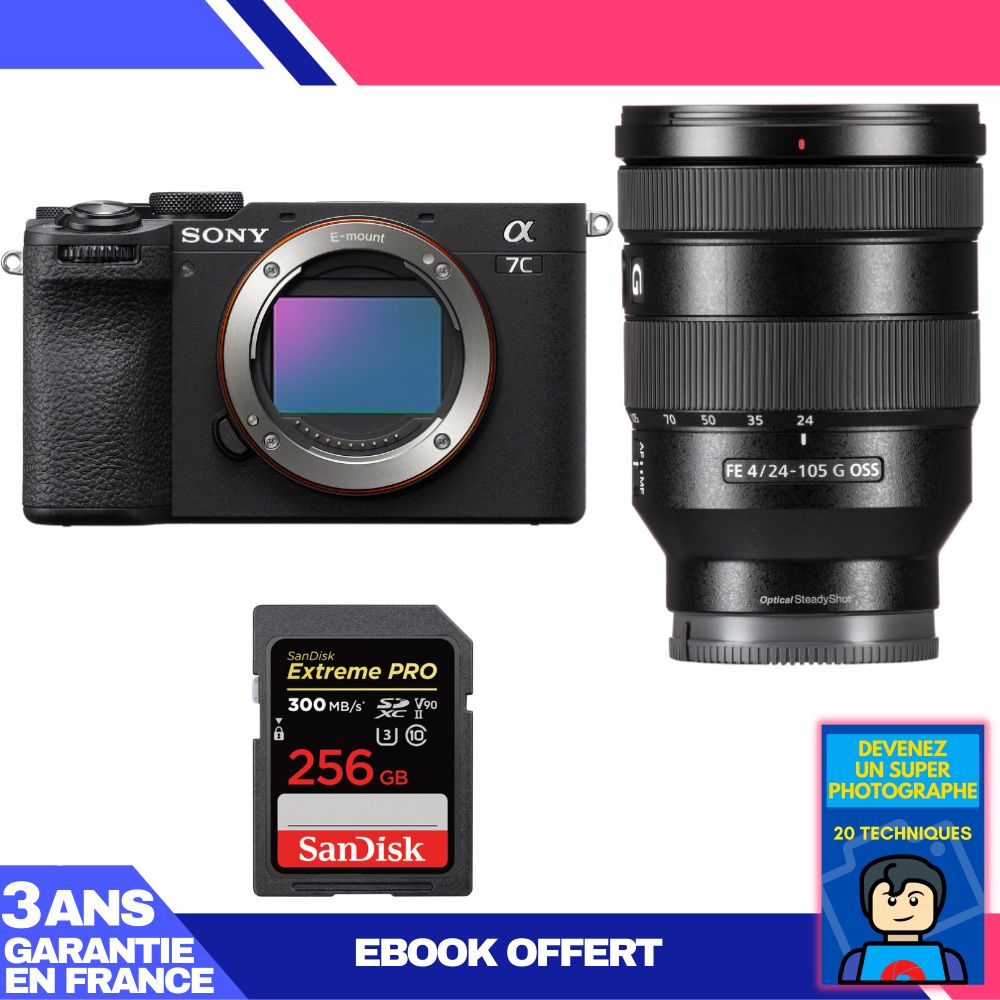 Boitier Sony A7C II + FE 24 105mm f4 G OSS + 1 SanDisk Extreme PRO UHS II SDXC 300 MB/ + Ebook 'Devenez Un Super Photographe - vue 5