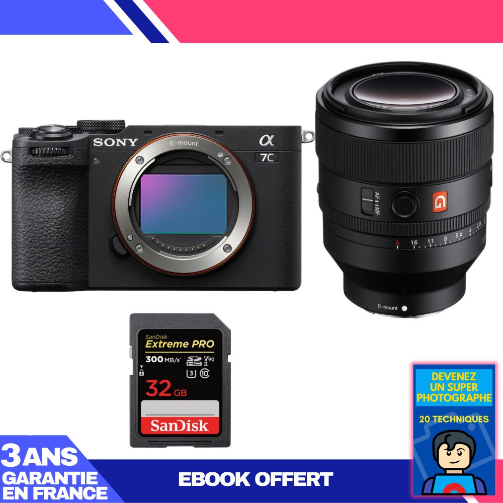 Boitier Sony A7C II + FE 50mm f1.2 GM + 1 SanDisk Extreme PRO UHS II SDXC 300 MB/ + Ebook 'Devenez Un Super Photographe - vue 6