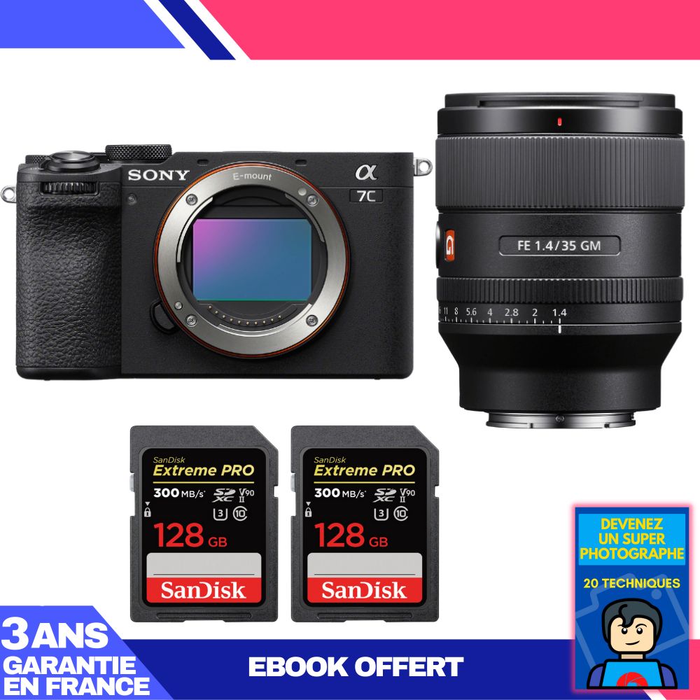 Boitier Sony A7C II + FE 35mm f1.4 GM + 2 SanDisk Extreme PRO UHS II SDXC 300 MB/ + Ebook 'Devenez Un Super Photographe - vue 5