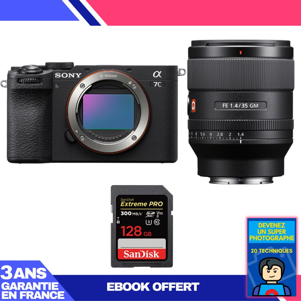 Boitier Sony A7C II + FE 35mm f1.4 GM + 1 SanDisk Extreme PRO UHS II SDXC 300 MB/ + Ebook 'Devenez Un Super Photographe - vue 6