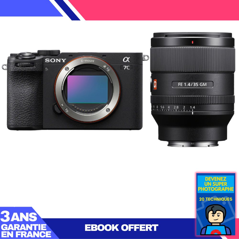 Boitier Sony A7C II + FE 35mm f1.4 GM + Ebook 'Devenez Un Super Photographe - vue 2
