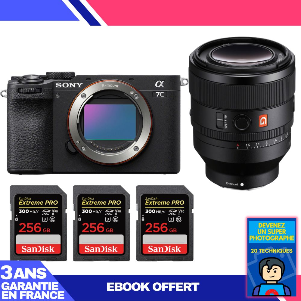 Boitier Sony A7C II + FE 50mm f1.2 GM + 3 SanDisk Extreme PRO UHS II SDXC 300 MB/ + Ebook 'Devenez Un Super Photographe - vue 8