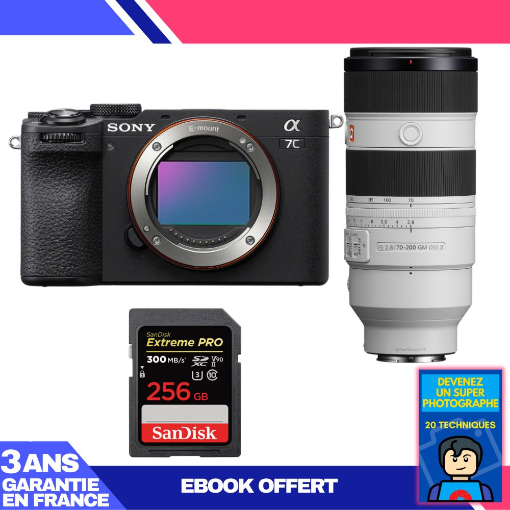 Boitier Sony A7C II + FE 70 200mm f2.8 GM OSS II + 1 SanDisk Extreme PRO UHS II SDXC 300 MB/ + Ebook 'Devenez Un Super Photographe - vue 7