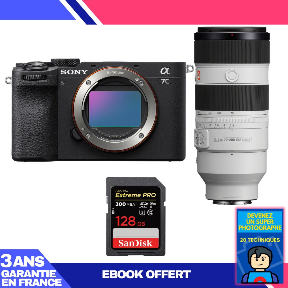 Boitier Sony A7C II + FE 70 200mm f2.8 GM OSS II + 1 SanDisk Extreme PRO UHS II SDXC 300 MB/ + Ebook 'Devenez Un Super Photographe - vue 5