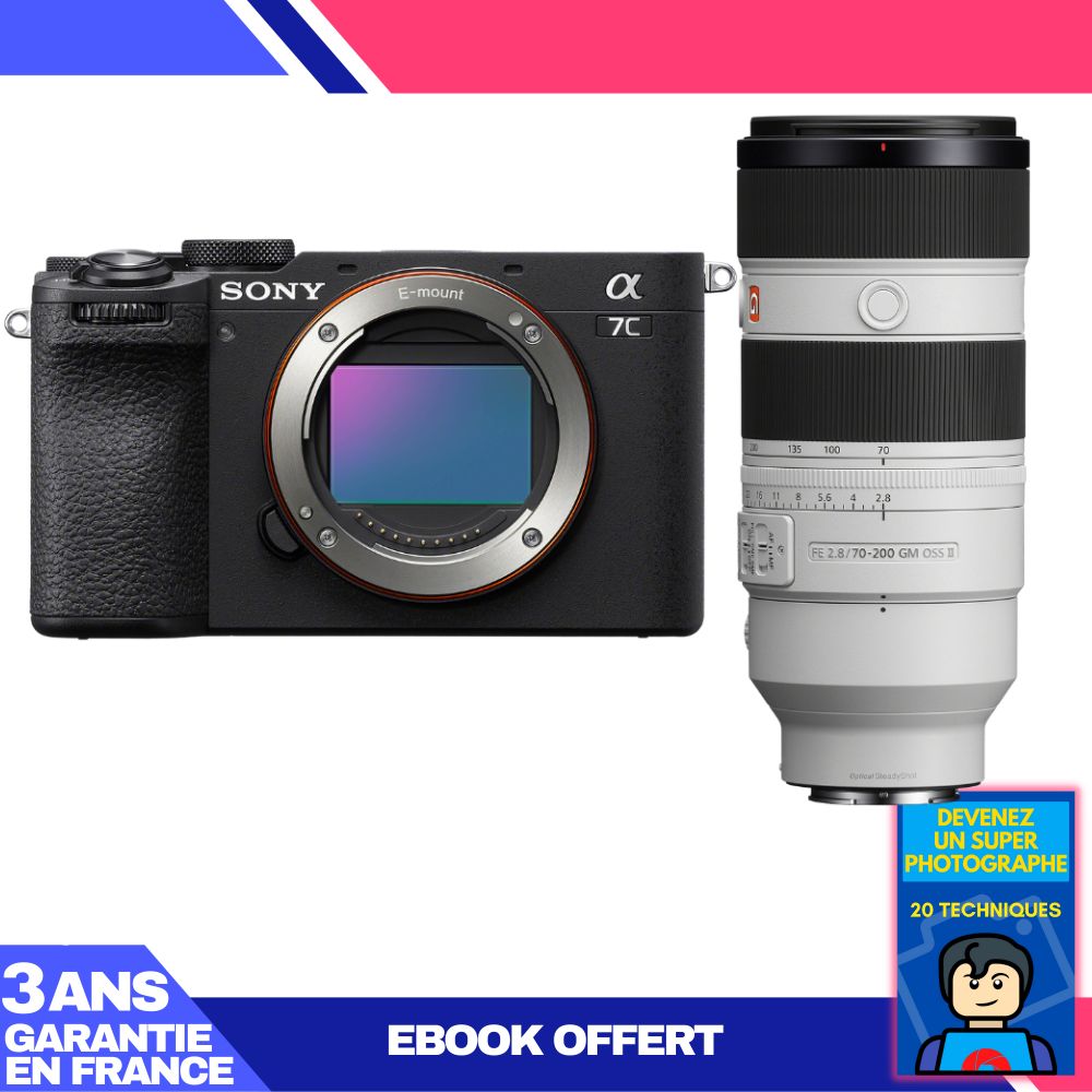 Boitier Sony A7C II + FE 70 200mm f2.8 GM OSS II + Ebook 'Devenez Un Super Photographe - vue 2