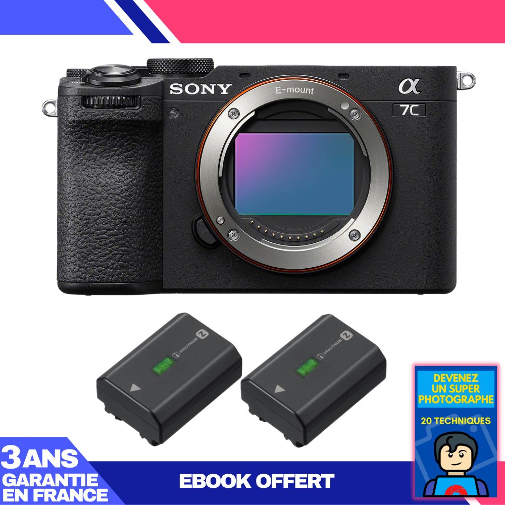 Boitier Sony A7C II + 2 Sony NP FZ100 + Ebook 'Devenez Un Super Photographe - vue 2