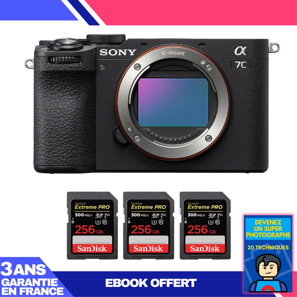 Boitier Sony A7C II + 3 SanDisk Extreme PRO UHS II SDXC 300 MB/ + Ebook 'Devenez Un Super Photographe - vue 5