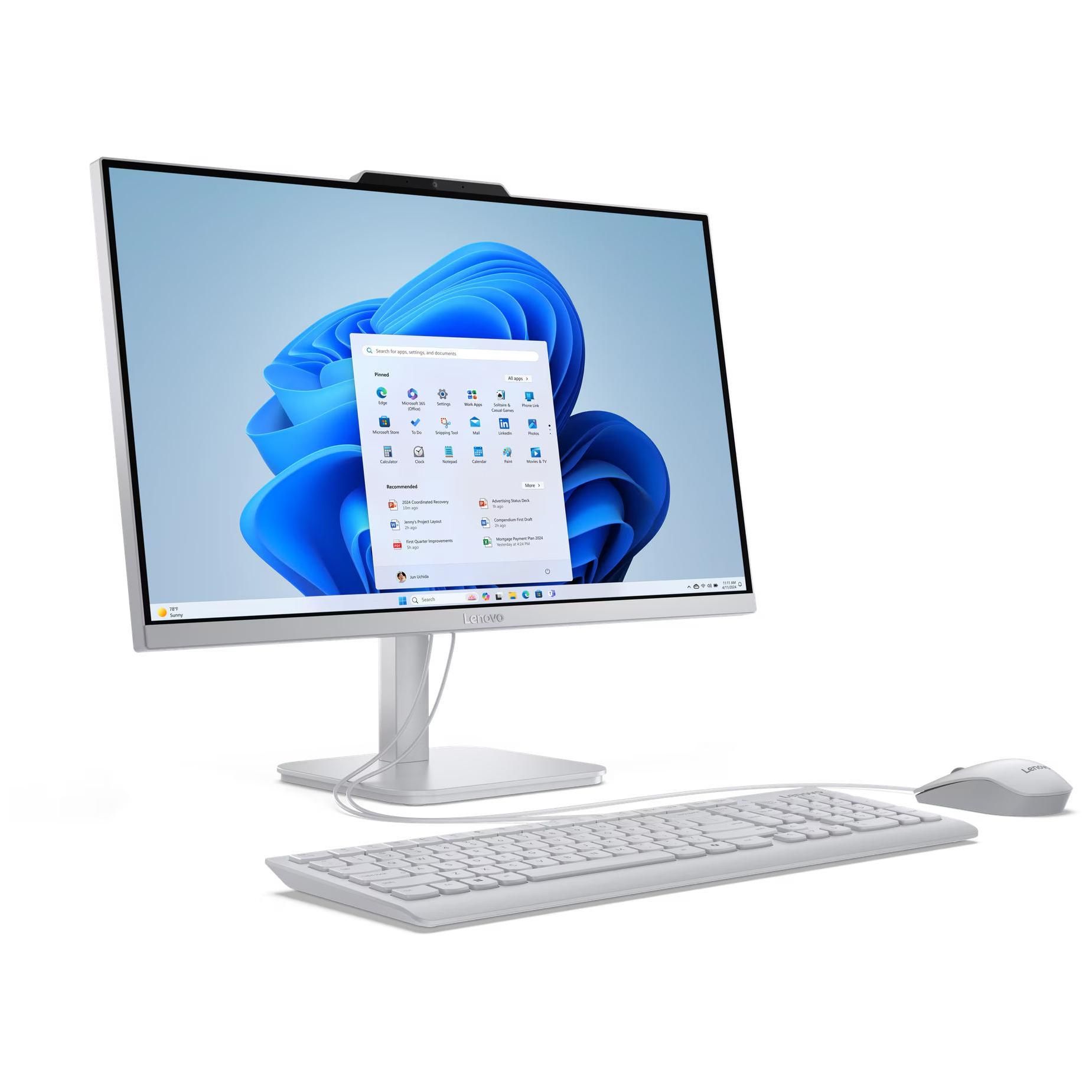 PC Tout en un LENOVO Lenovo A100 Sans Windows 24 FHD Core i3 N305 Clavier + sans fil - vue 2