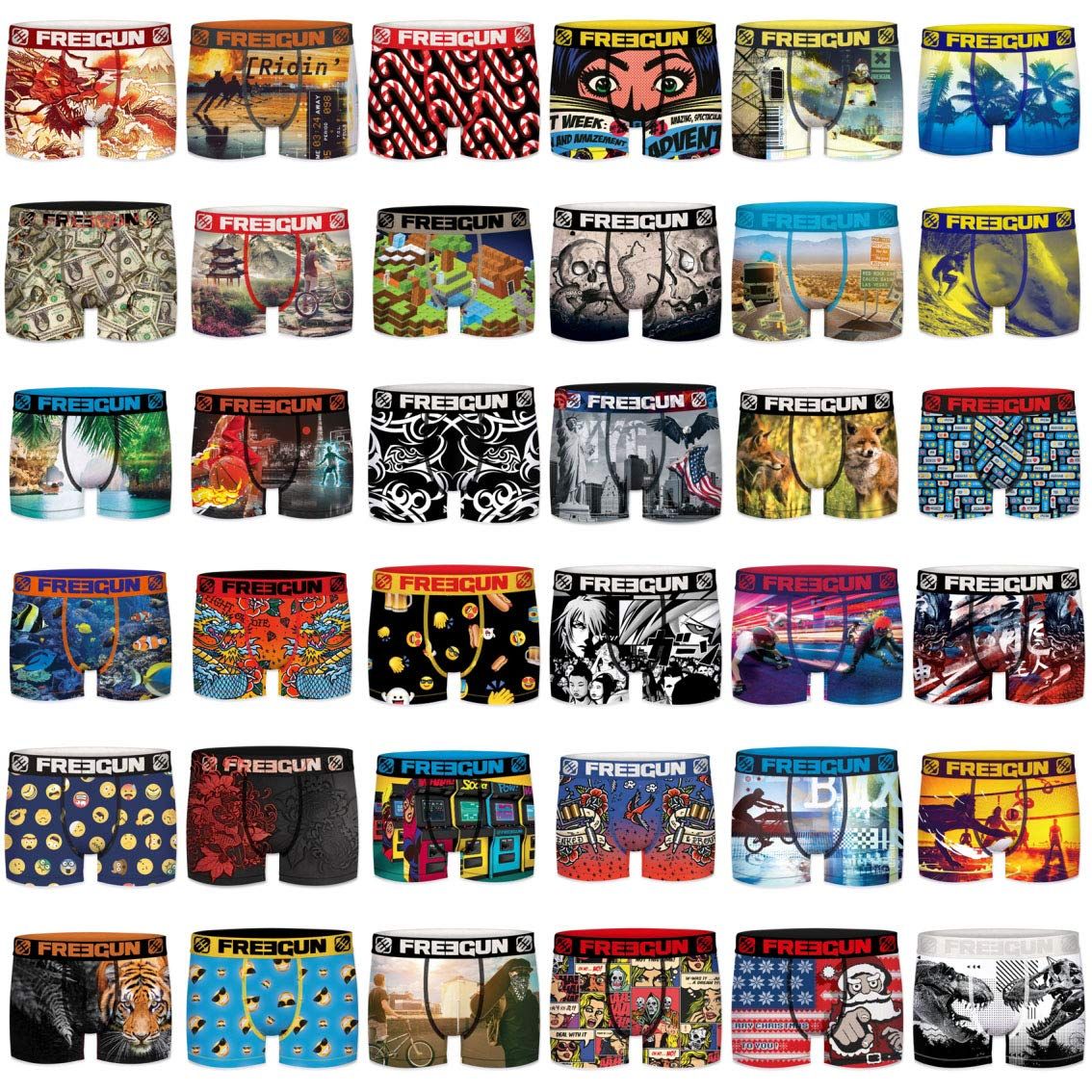 Boxers Freegun Pack Surprise de 3 Boxers microfibre homme EU - vue 2