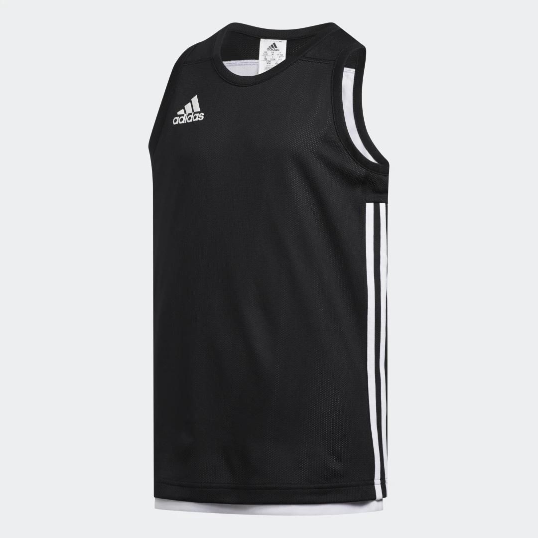 maillot 3g speed reversible adidas - black / white - 9-10a - 9-10 ans