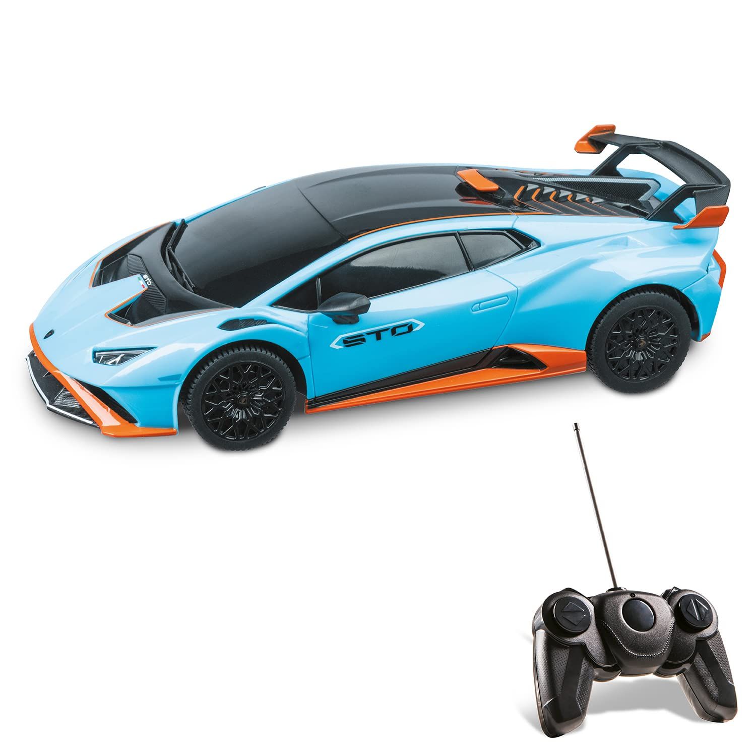 Mondo Motors Lamborghini Huracan Sto 2 4 Ghz Mod Le Échelle 1 24 Jusqu 8 Km H De Vitesse Voiture Jouet Pour Enfants Ciel 63704