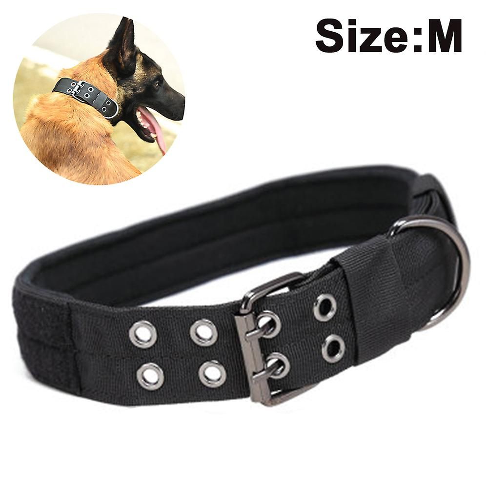 Collier Tactique Pour Chien, En Nylon, Anti-Usure, R¿¿Glable ¿¿ Cinq Vitesses, M