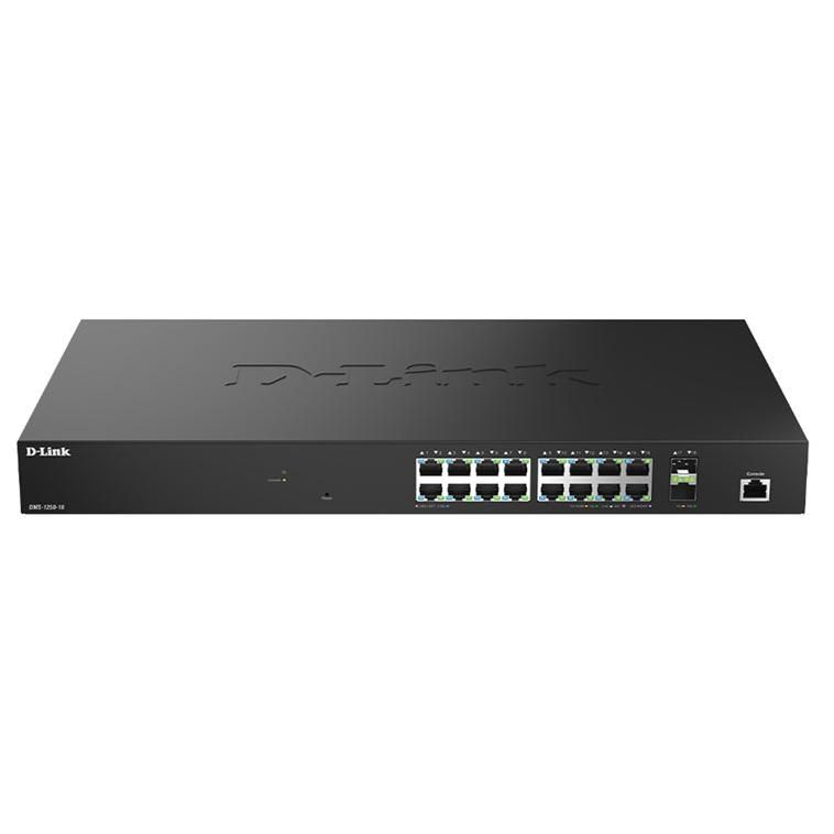 D Link DMS 1250 18 Commutateur C2+ intelligent 18 x 1010010002.5G + 2 x 10 Gigabit SFP+ de bureau