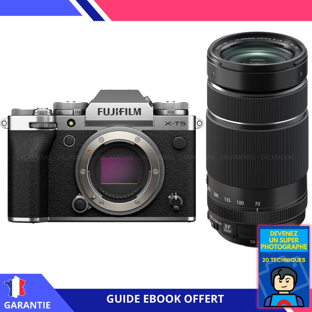 Fujifilm X T5 + XF 70 300mm f4 5.6 R LM OIS WR + Ebook Devenez Un Super Photographe Appareil Photo Fujifilm