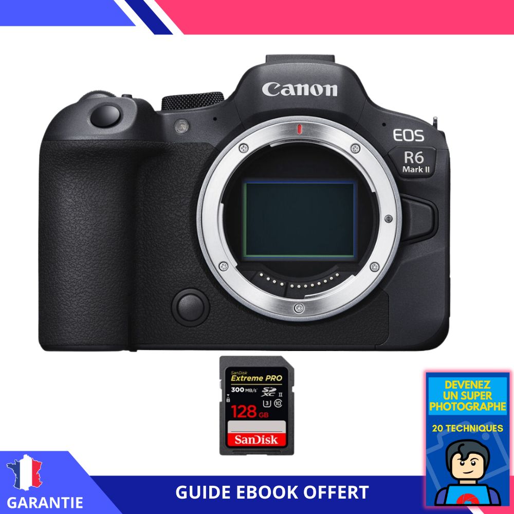 Canon EOS R6 Mark II + 1 SanDisk Extreme PRO UHS II SDXC 300 MB/ + Ebook Devenez Un Super Photographe Appareil hybride Canon - vue 2
