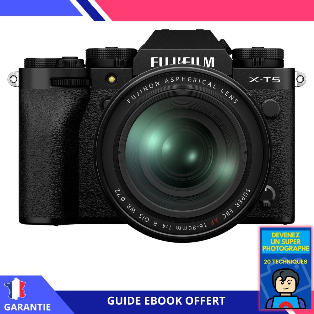 Fujifilm X T5 + 16 80mm f4 R OIS WR + Ebook Devenez Un Super Photographe Appareil hybride Fujifilm