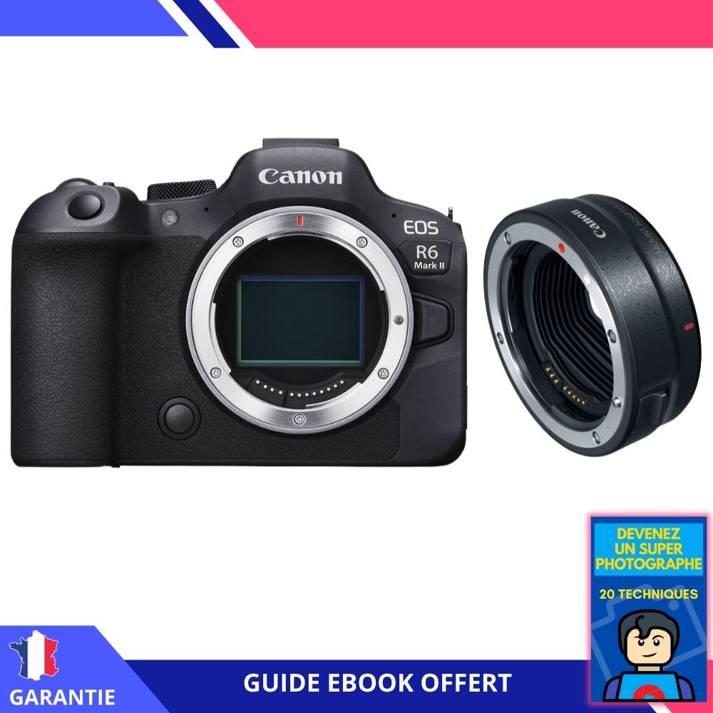 Canon EOS R6 Mark II + EF EOS R + Ebook Devenez Un Super Photographe Appareil Photo Canon