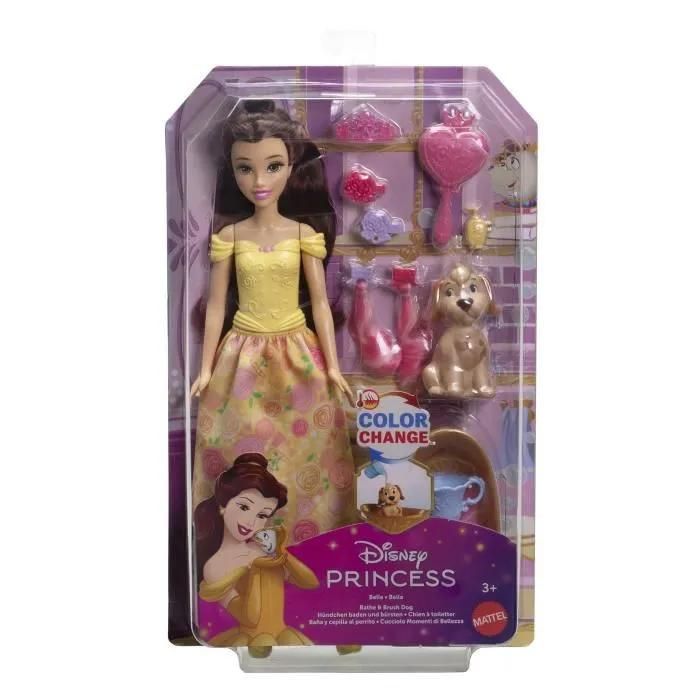 Disney Coffret Princesse Belle et son chien à toiletter Avec baignoire Disney Princess JFC42 - vue 8