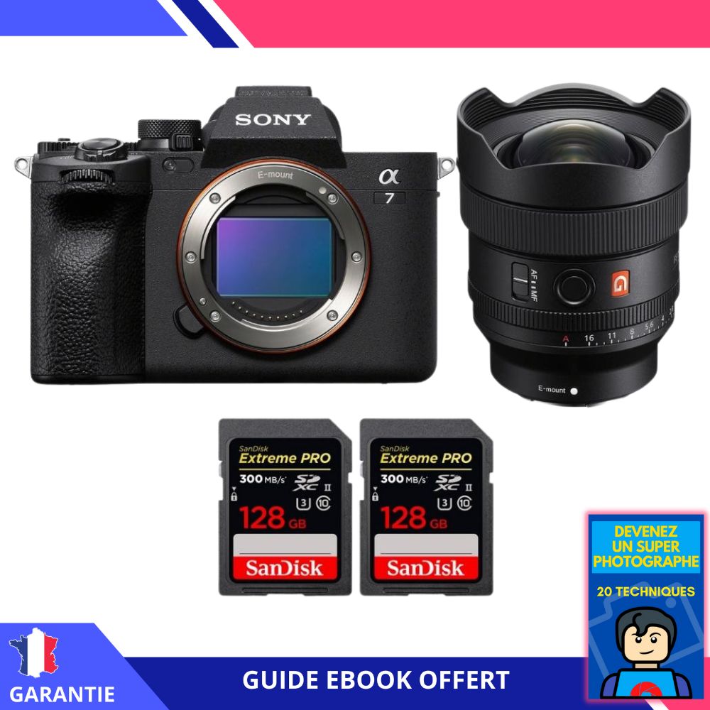Sony A7 IV + FE 14mm f1.8 GM + 2 SanDisk Extreme PRO UHS II SDXC 300 MB/ + Ebook 'Devenez Un Super Photographe' Hybride Sony - vue 3