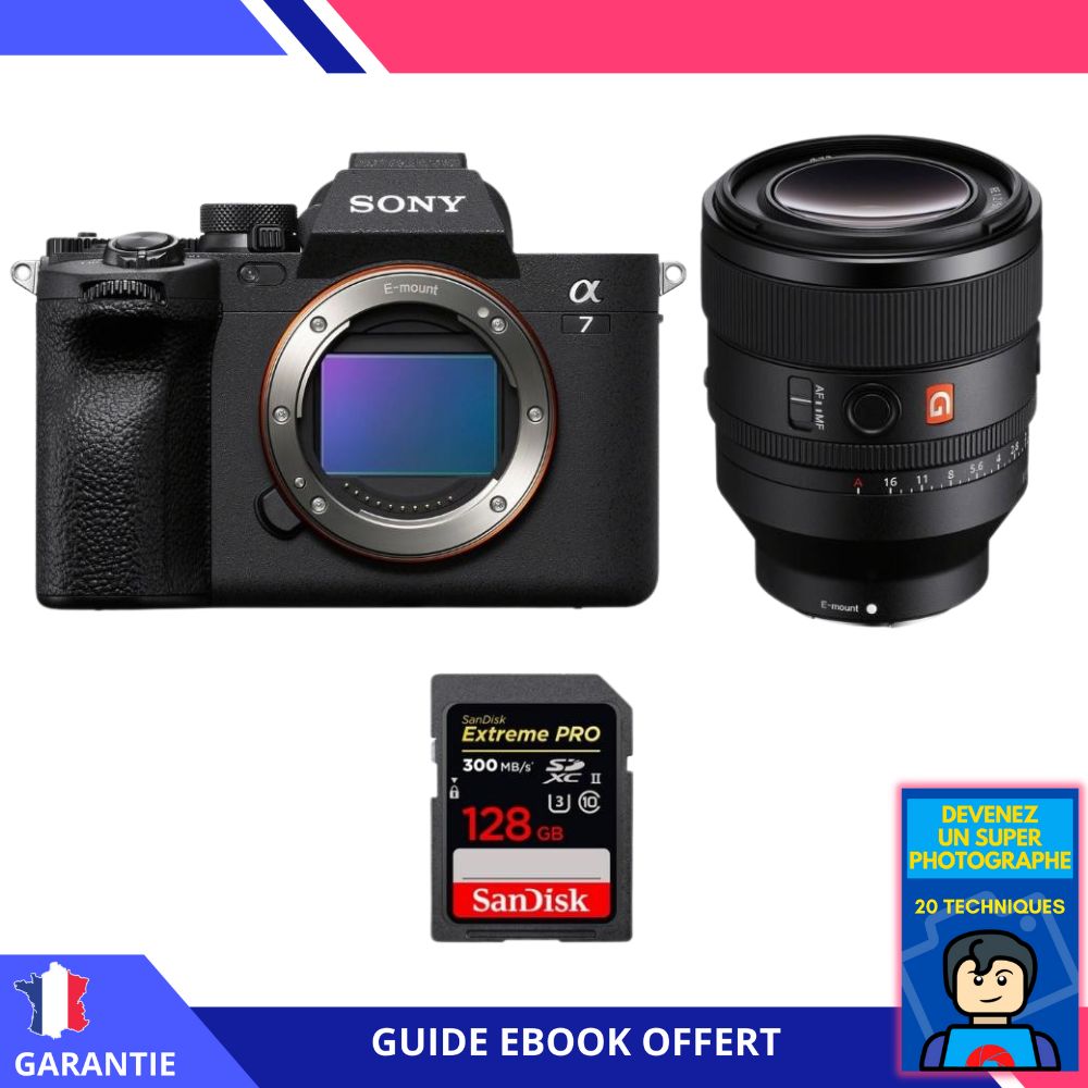 Sony A7 IV + FE 50mm f1.2 GM + 1 SanDisk Extreme PRO UHS II SDXC 300 MB/ + Ebook 'Devenez Un Super Photographe' Hybride Sony - vue 2