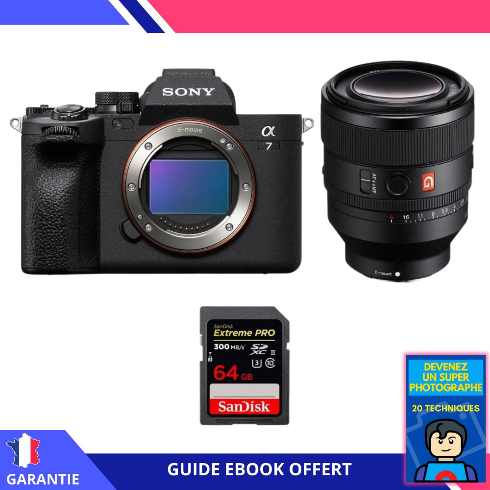 Sony A7 IV + FE 50mm f1.2 GM + 1 SanDisk Extreme PRO UHS II SDXC 300 MB/ + Ebook 'Devenez Un Super Photographe' Hybride Sony - vue 3
