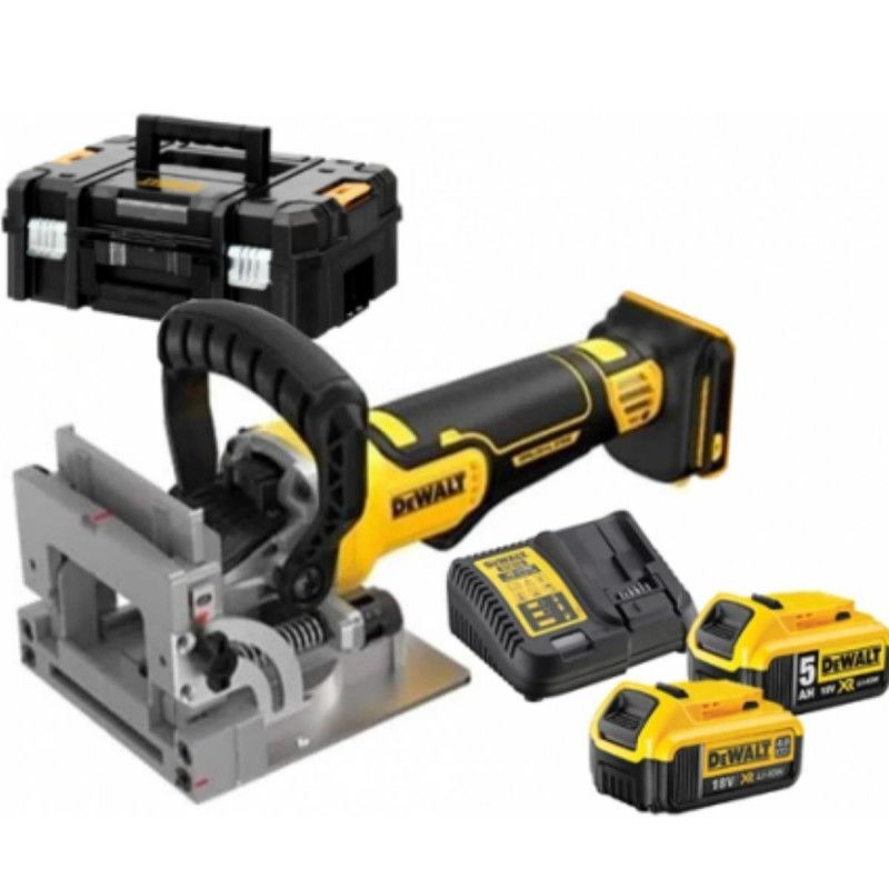 Fraiseuse à lamelles 18V XR Brushless + 2 batteries 5Ah + chargeur + coffret T STAK DEWALT DCW682P2 QW - vue 2