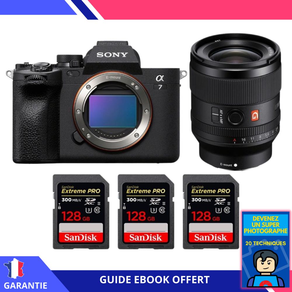 Sony A7 IV + FE 35mm f1.4 GM + 3 SanDisk Extreme PRO UHS II SDXC 300 MB/ + Ebook 'Devenez Un Super Photographe' Hybride Sony - vue 2