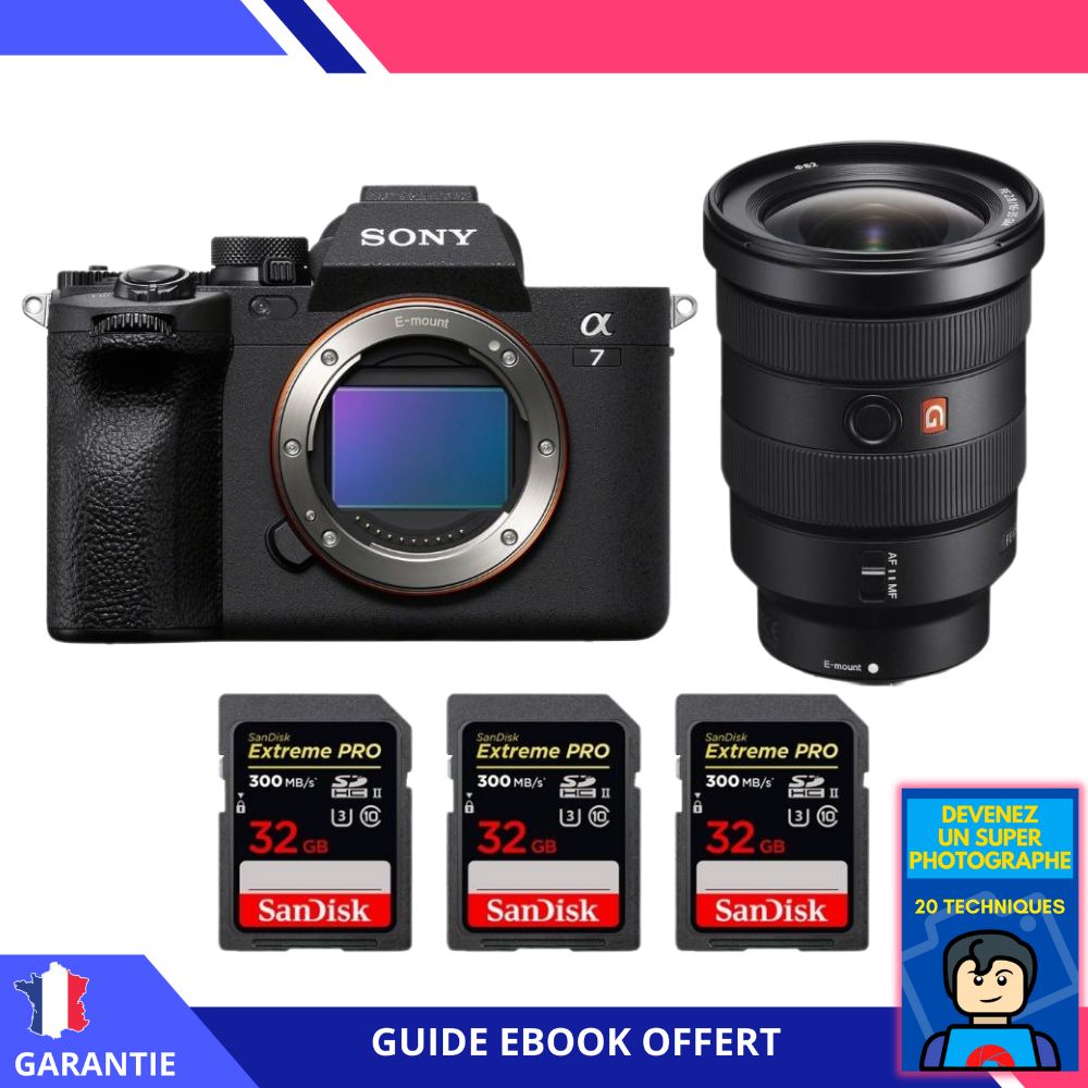 Sony A7 IV + FE 16 35mm f2.8 GM + 3 SanDisk Extreme PRO UHS II SDXC 300 MB/ + Ebook 'Devenez Un Super Photographe' Hybride Sony - vue 3