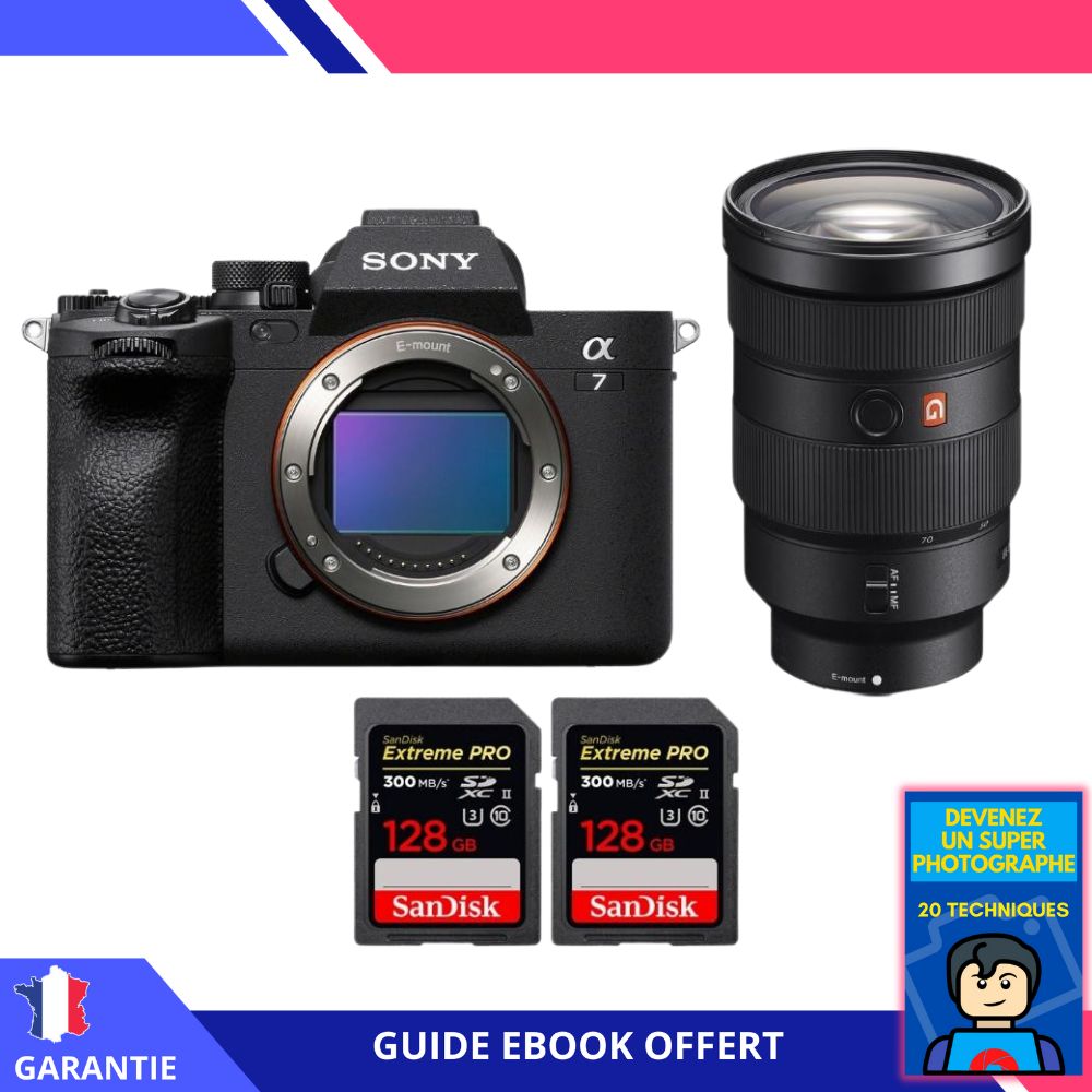 Sony A7 IV + FE 24 70mm f2.8 GM + 2 SanDisk Extreme PRO UHS II SDXC 300 MB/ + Ebook 'Devenez Un Super Photographe' Hybride Sony - vue 3