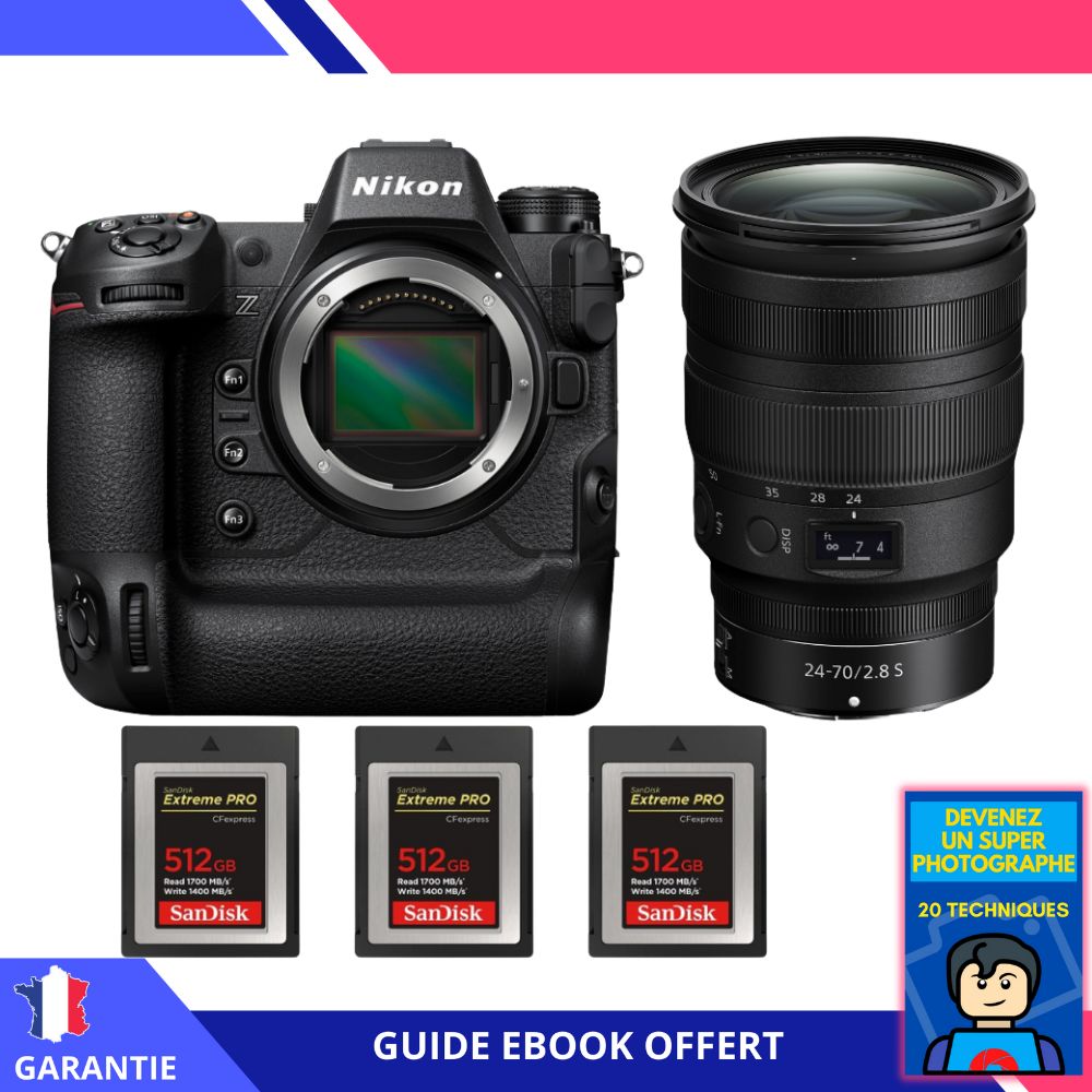 Nikon Z9 + Z 24 70mm f2.8 + 3 SanDisk Extreme PRO CFexpress Type B + Ebook 'Devenez Un Super Photographe' Hybride Nikon - vue 2