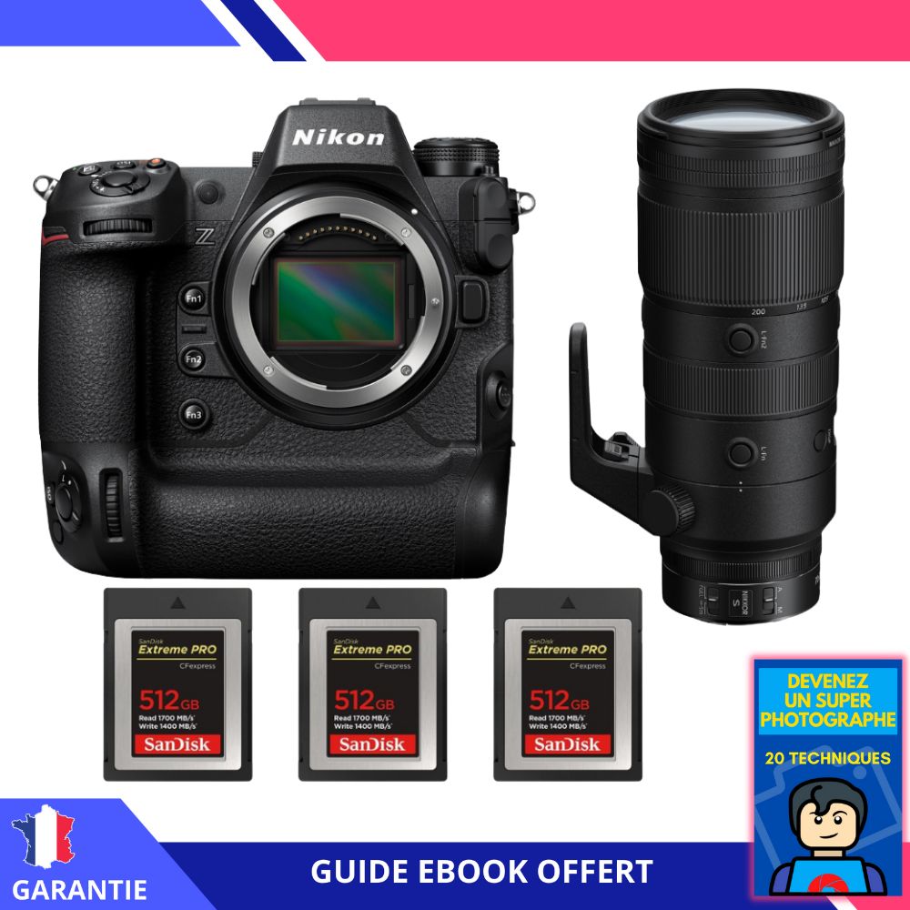 Nikon Z9 + Z 70 200mm f2.8 VR + 3 SanDisk Extreme PRO CFexpress Type B + Ebook 'Devenez Un Super Photographe' Hybride Nikon - vue 2