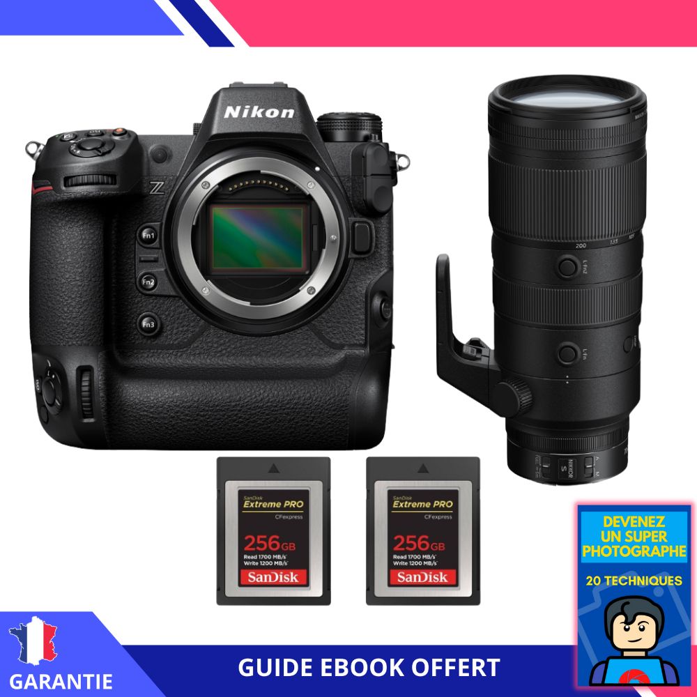 Nikon Z9 + Z 70 200mm f2.8 VR + 2 SanDisk Extreme PRO CFexpress Type B + Ebook 'Devenez Un Super Photographe' Hybride Nikon