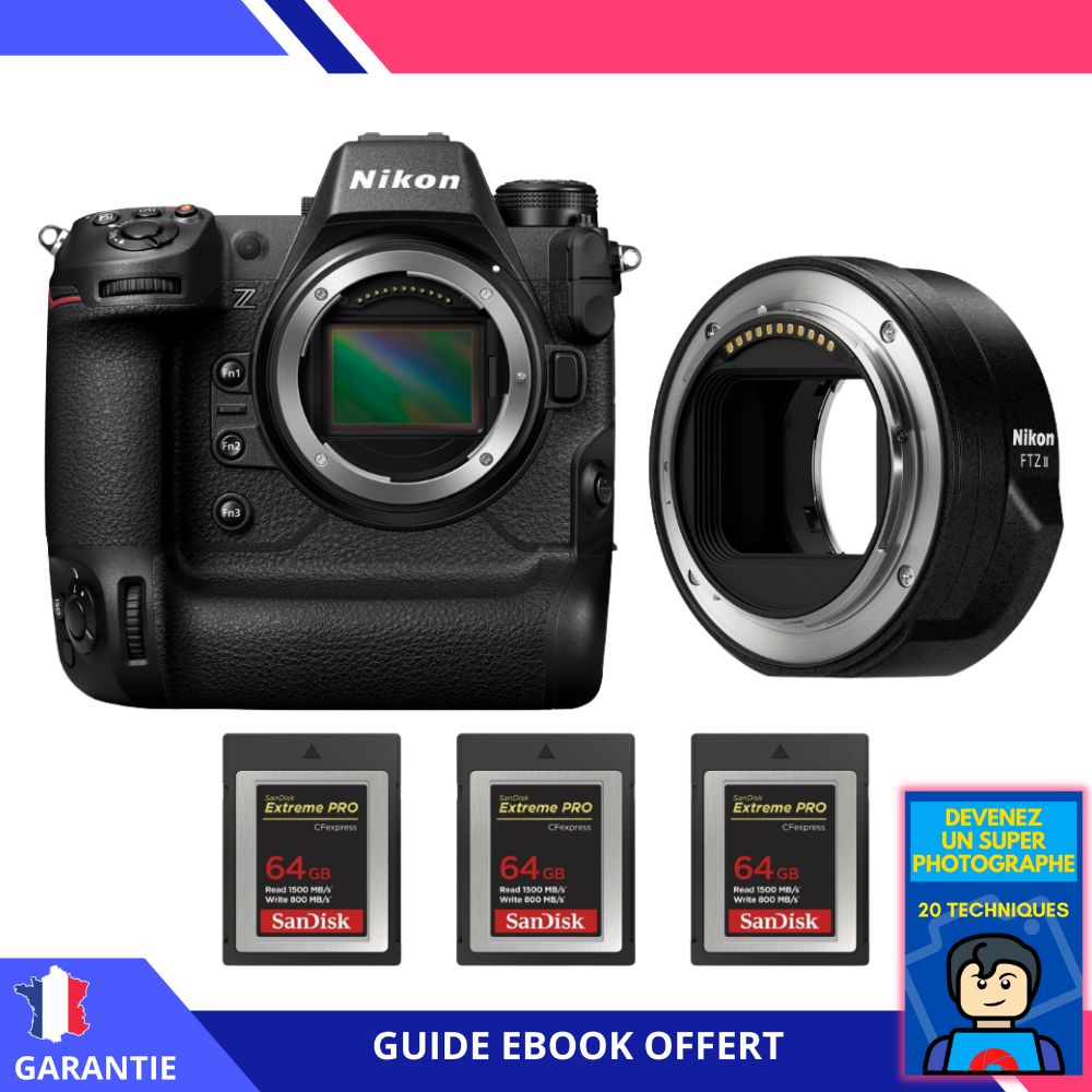 Nikon Z9 + FTZ II + 3 SanDisk Extreme PRO CFexpress Type B + Ebook 'Devenez Un Super Photographe' Hybride Nikon - vue 3