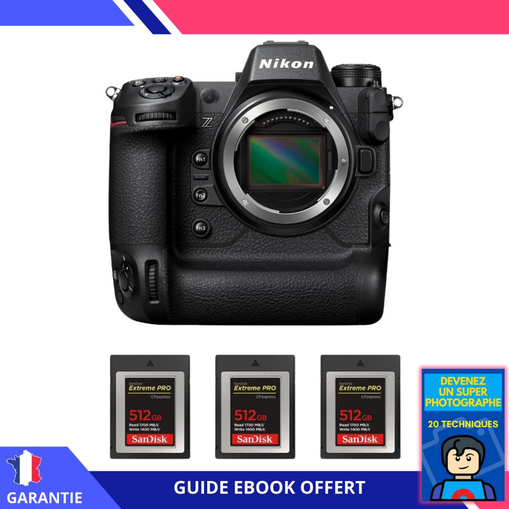 Nikon Z9 Nu + 3 SanDisk Extreme PRO CFexpress Type B + Ebook 'Devenez Un Super Photographe' Hybride Nikon - vue 2