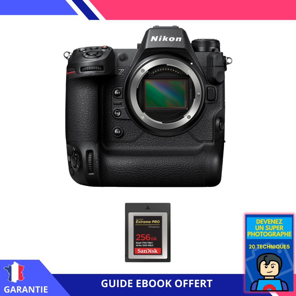Nikon Z9 Nu + 1 SanDisk Extreme PRO CFexpress Type B + Ebook 'Devenez Un Super Photographe' Hybride Nikon