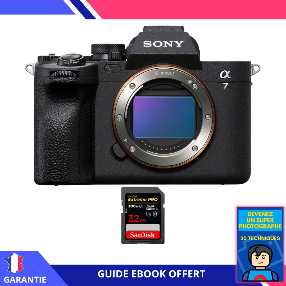 Sony A7 IV Nu + 1 SanDisk Extreme PRO UHS II SDXC 300 MB/ + Ebook 'Devenez Un Super Photographe' Hybride Sony - vue 3