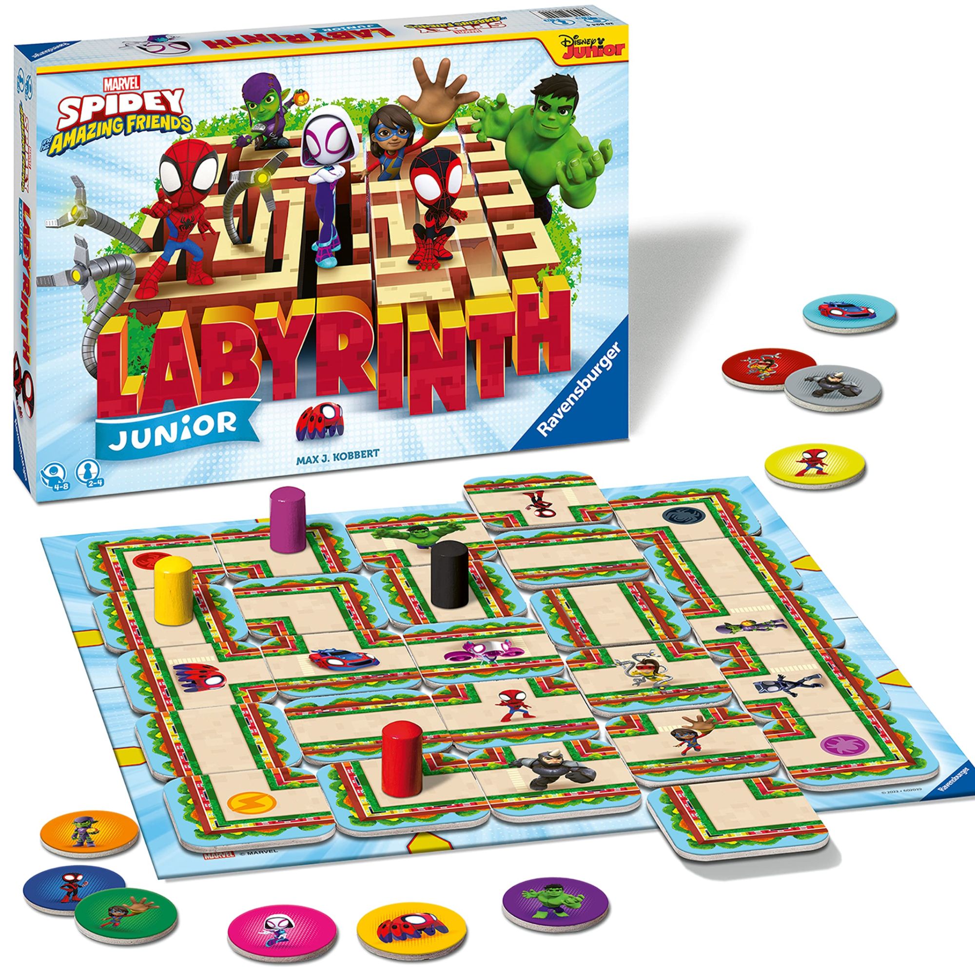 Ravensburger Labyrinthe Junior Spidey Friends Jeu De Société Classique Jeu De Plateau 2 4 Joueurs D Mixte 20894 Multilingue Français Inclus Exclusivité Amazon